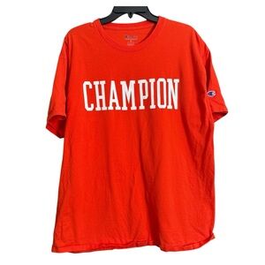 Champion Men's Orange‎ and Green T-Shirt